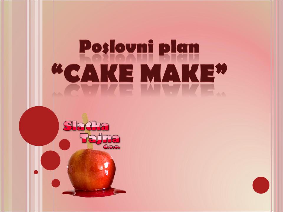 Cake Make, poslovni plan
