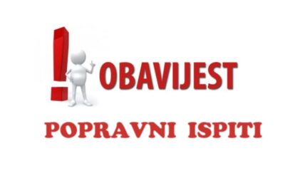Raspored polaganja popravnih ispita