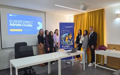 EPAS junior ambasadori Ekonomske škole Šibenik na predstavljanju mreže EUROPE DIRECT Adriatic Croatia u Murteru